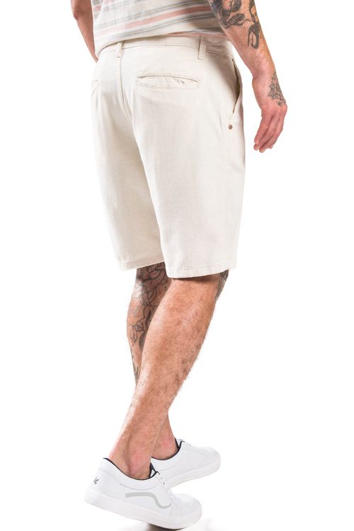 Bermuda Chino De Viscolinho Cru