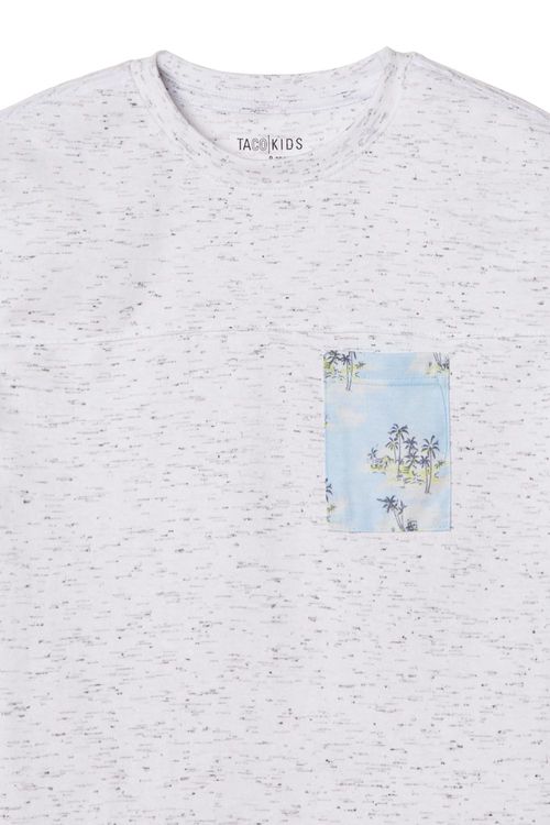 T-Shirt Infantil Com Bolso Branca
