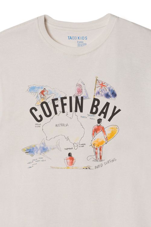 T-Shirt Infantil Estampada Bay Cinza