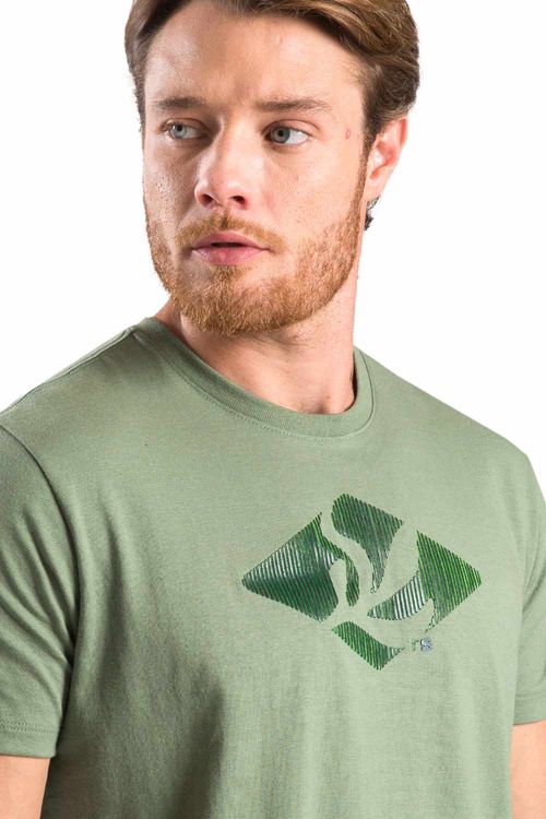 T-Shirt Estampada 3d Verde