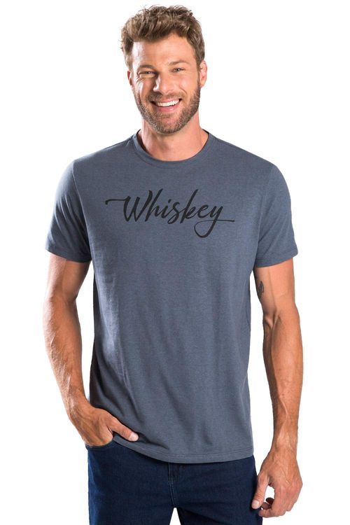 T-Shirt Estampada Whiskey Grafite