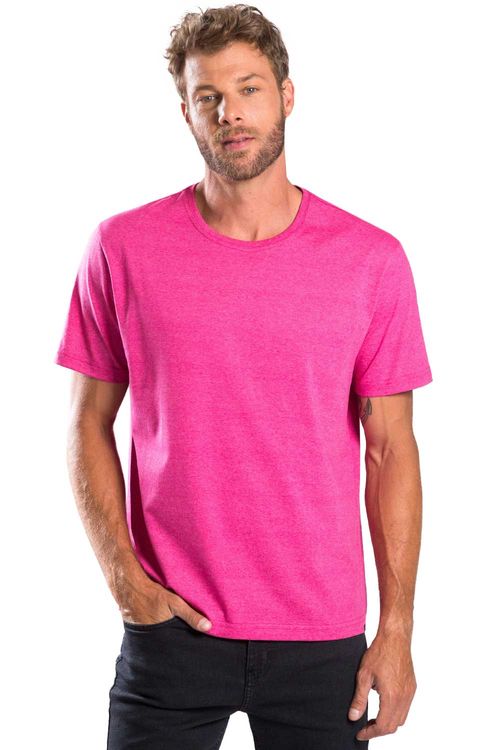 T-Shirt Básica Mescla Comfort Pink