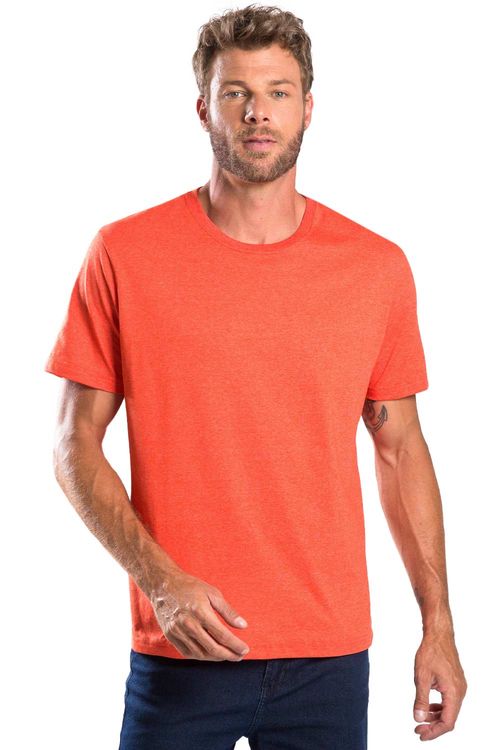 T-Shirt Básica Mescla Comfort Laranja