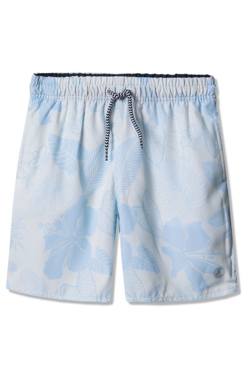 Short Infantil Estampado Floral Azul Claro