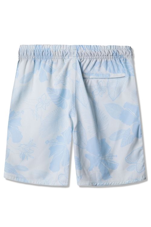 Short Infantil Estampado Floral Azul Claro