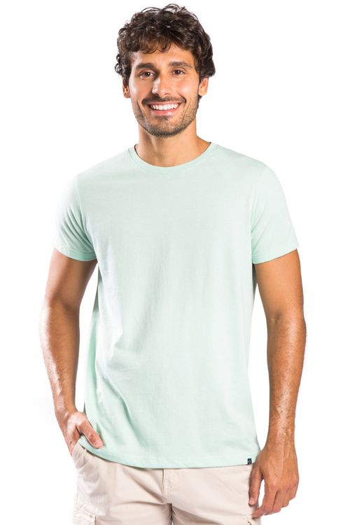 T-Shirt Básica Premium Sem Costura Verde Claro