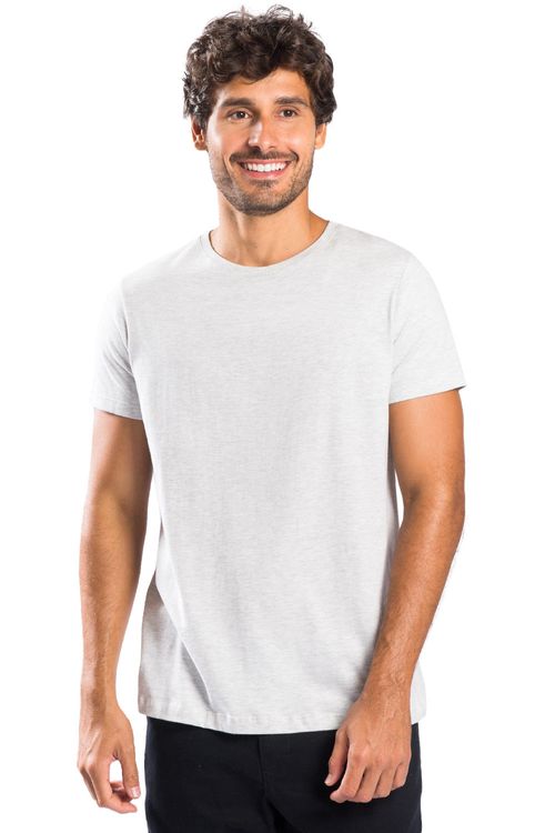 T-Shirt Básica Premium Sem Costura Cru