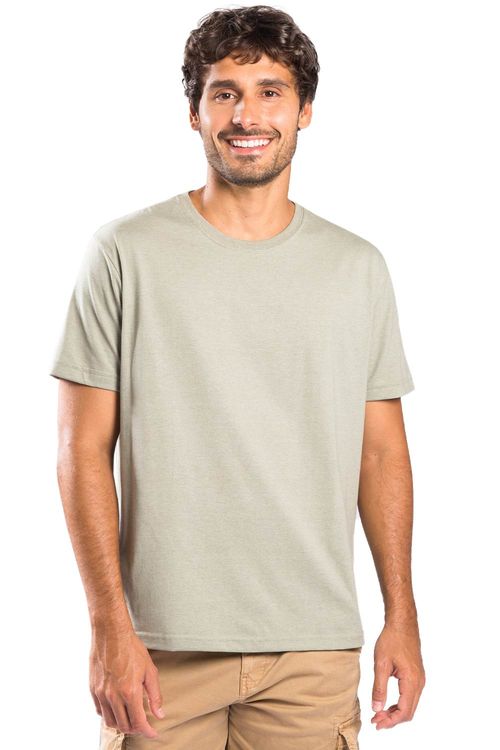 T-Shirt Básica Mescla Comfort Verde Clara