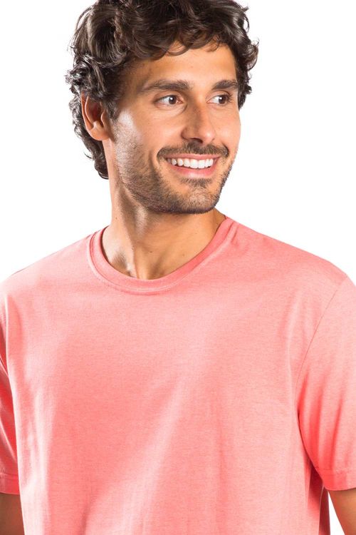 T-Shirt Básica Comfort Mescla Salmao