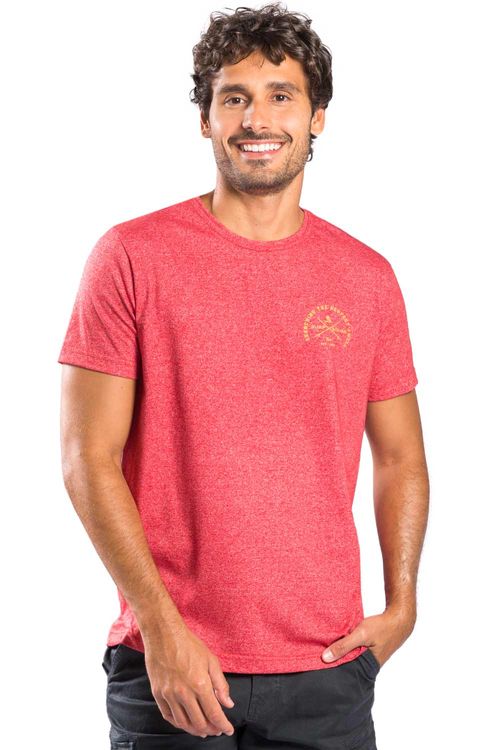 T-Shirt Estampada Molinê Surf Squad Vermelho Claro