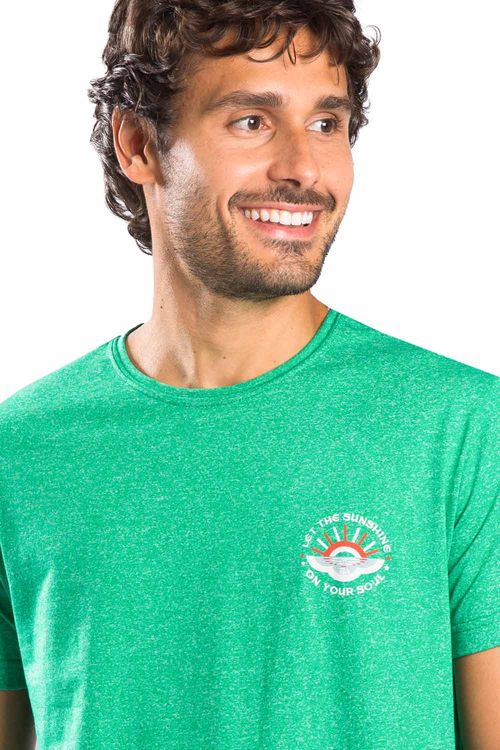 T-Shirt Estampada Molinê Sunshine Verde Bandeira