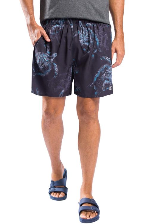 Short Estampado Turtle Azul Marinho