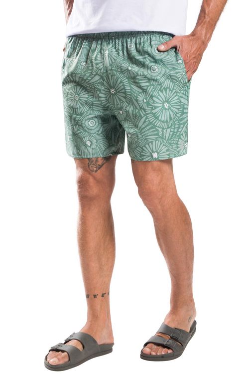 Short Estampado Flower Verde Militar