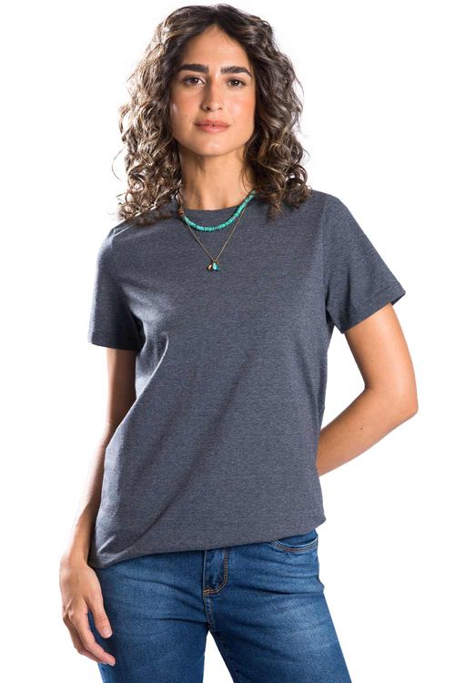 Blusa Básica Mescla Grafite