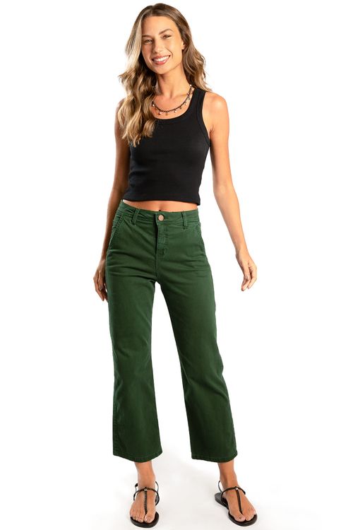 Calça Color Flex Verde Escuro