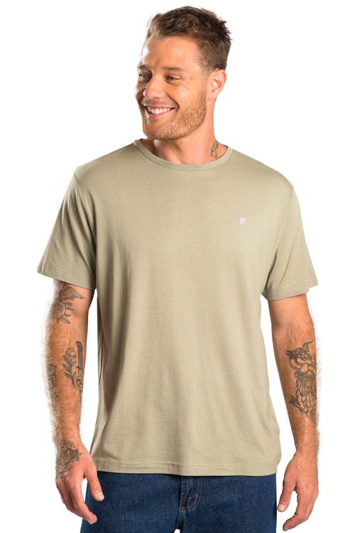 T-Shirt Básica Premium Modal Spandex Verde Militar