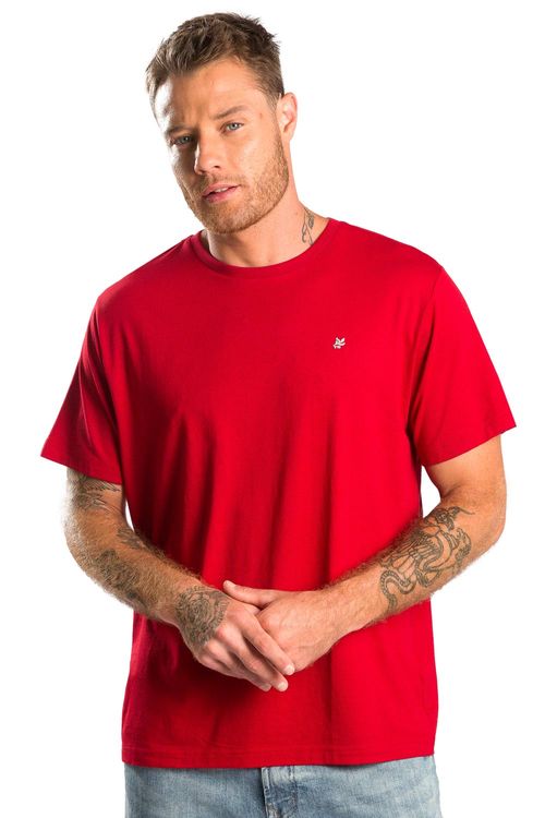 T-Shirt Básica Premium Modal Spandex Vermelho