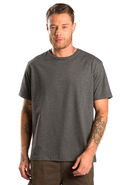 T-Shirt Básica Mescla Comfort Grafite