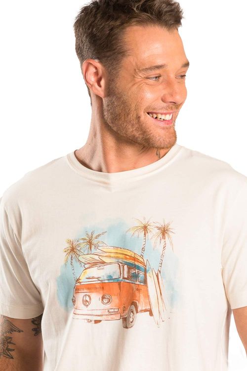 T-Shirt Estampada Kombi Trip Off Off White