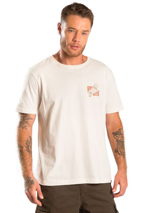 T-Shirt Estampada Skate It Out Off White
