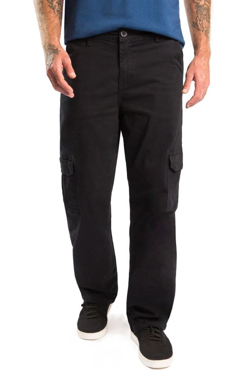 Calça Color Cargo Flex Preta