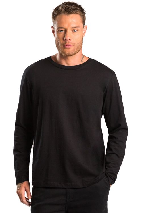 T-Shirt Manga Longa Preta
