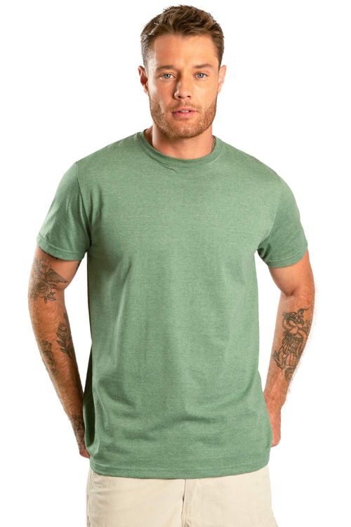 T-Shirt Básica Comfort Mescla Verde Militar