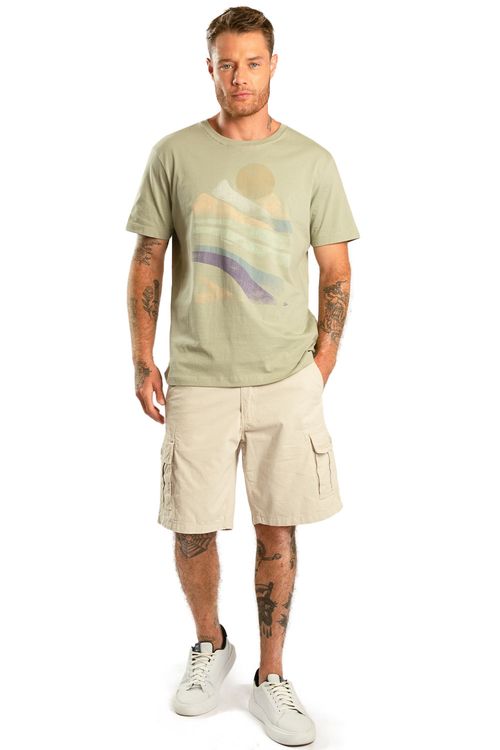 T-Shirt Estampada Geo Landscarp Verde