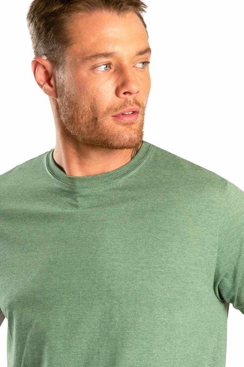 T-Shirt Básica Comfort Mescla Verde Militar