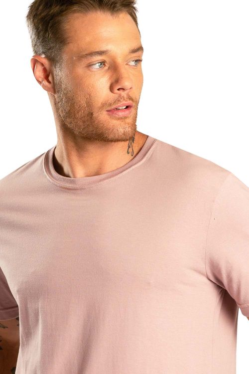 T-Shirt Básica Comfort Rosa Clara