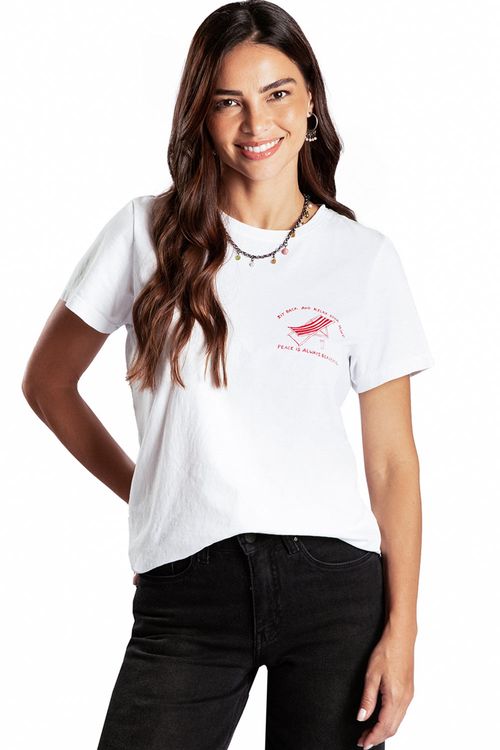 Blusa Estampada Sitback Branca