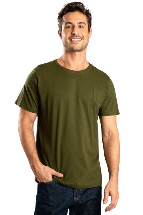 T-Shirt Básica Color New Fit Verde Musgo