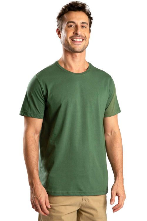 T-Shirt Básica Color New Fit Verde Escuro