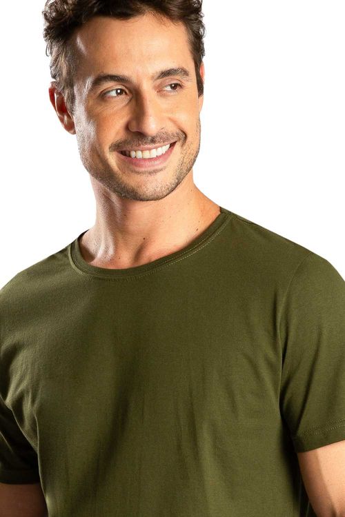 T-Shirt Básica Color New Fit Verde Musgo