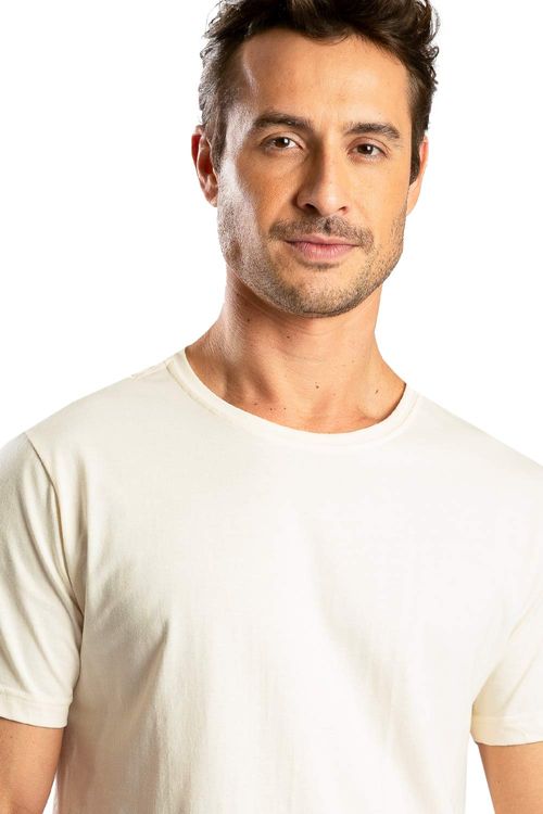T-Shirt Básica Color New Fit Cru