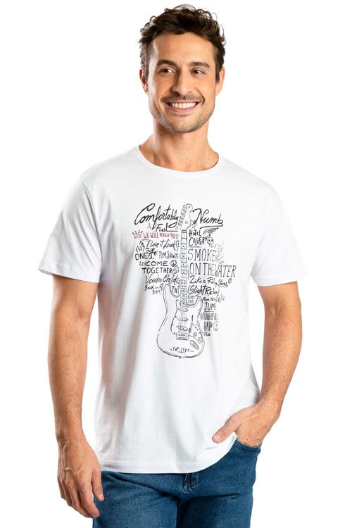 T-Shirt Estampada Rockers Branca