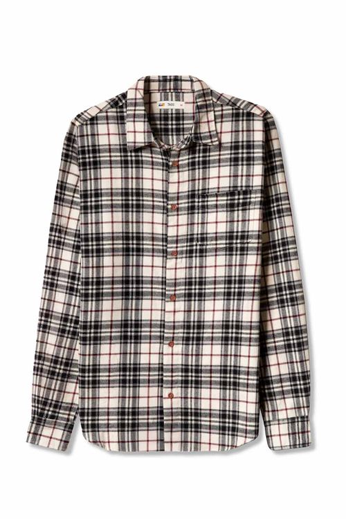 Camisa Xadrez Flanelada Branca/Preta