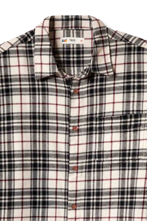 Camisa Xadrez Flanelada Branca/Preta
