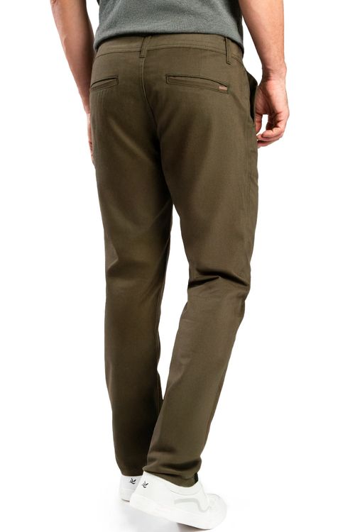 Calça Chino Flex Verde Musgo