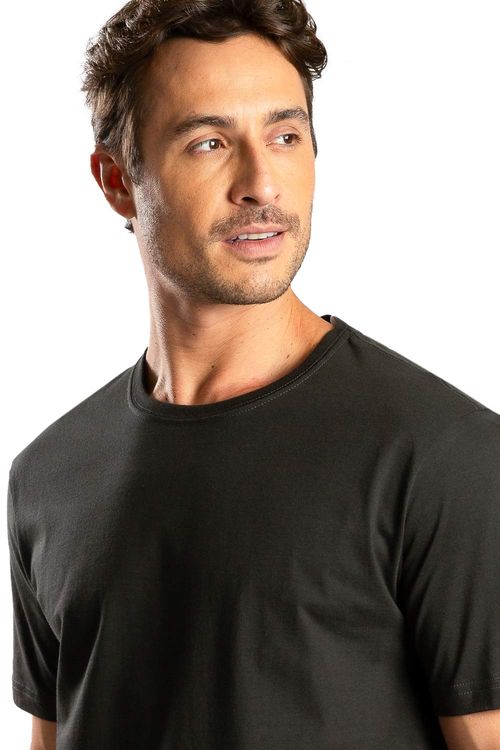 T-Shirt Básica Comfort Chumbo
