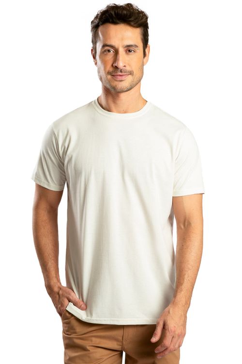 T-Shirt Básica Comfort Mescla Off White
