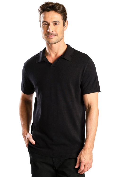 Polo Tricot Preta
