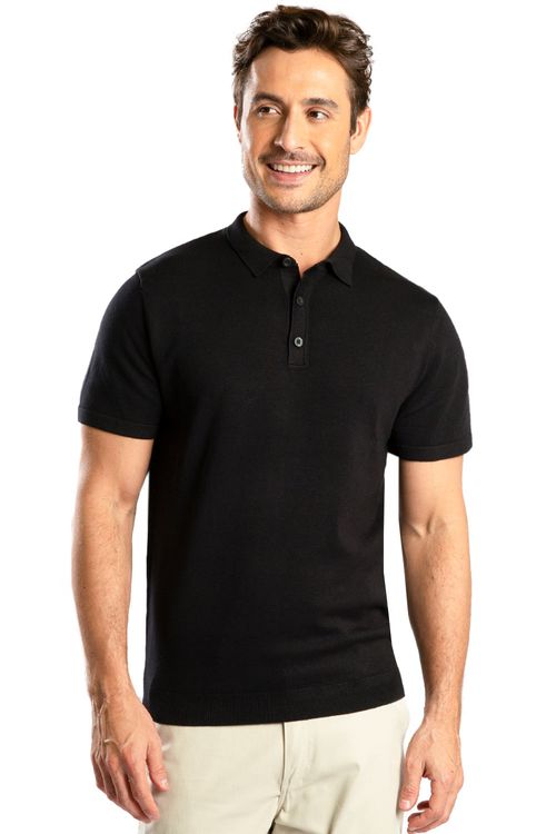 Polo Tricot Preta