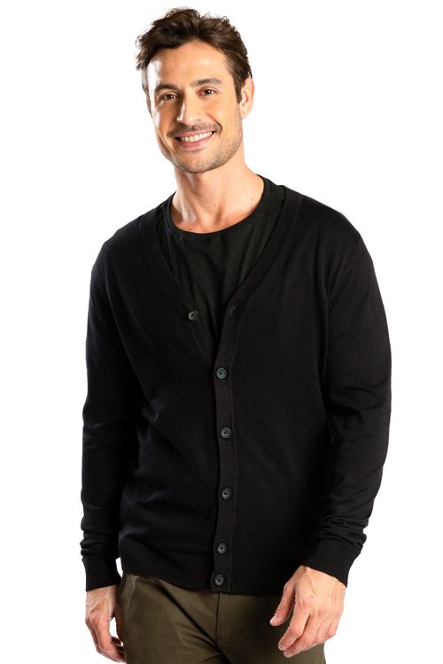 Suéter Cardigan Preto