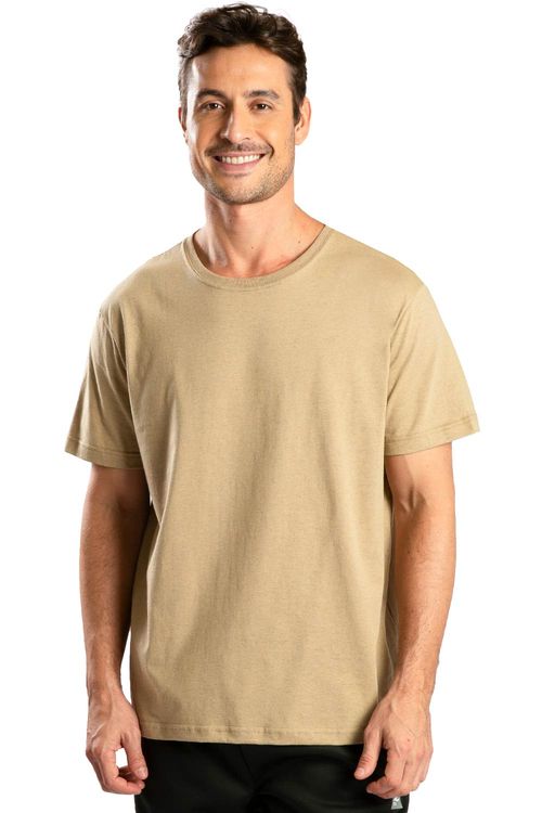 T-Shirt Básica Mescla Comfort Fit Khaki