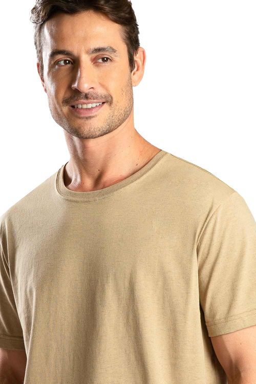T-Shirt Básica Mescla Comfort Fit Khaki