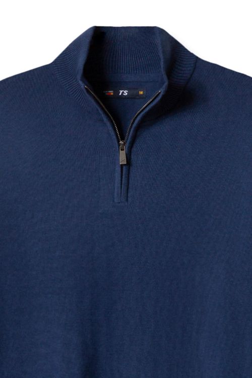 Suéter Gola Meio Zíper Azul Marinho