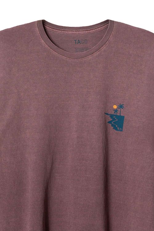 T-Shirt Estampada Stone Island Vinho
