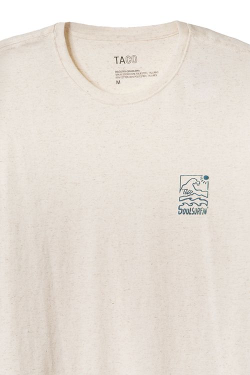 T-Shirt Estampada Soul Surfing Linho Off White
