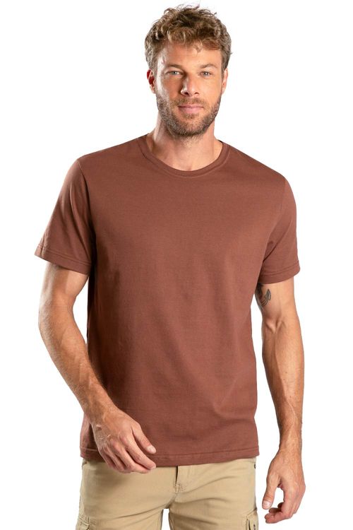 T-Shirt Básica Comfort Marrom